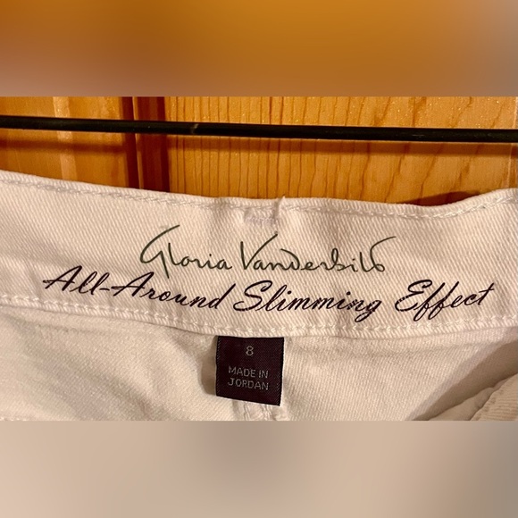 Gloria Vanderbilt All Around Slimming Effect Amanda White Denim Shorts Size 8 - Picture 5 of 13